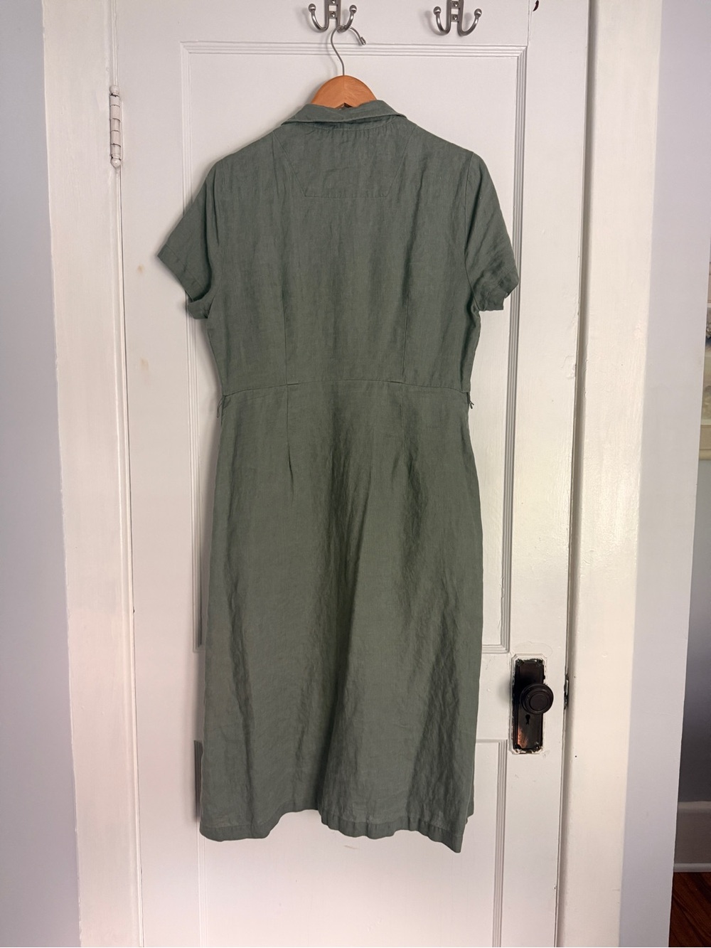 Quince 100% European Linen Button-Front Midi Dress - Picture 5 of 11